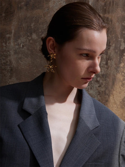 Starfish flower summer drop dangle earrings - product image