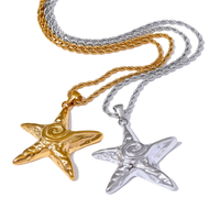 Starfish Pendant Rust Proof Statement Necklace