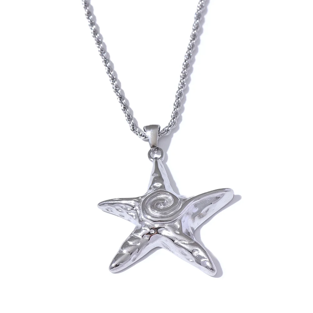 Starfish pendant rust proof statement necklace - product image