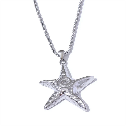 Starfish pendant rust proof statement necklace - product image