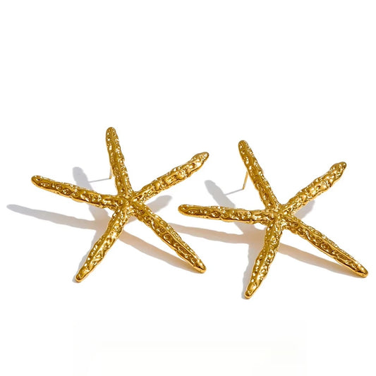 Starfish shape push-back stud earrings - product image