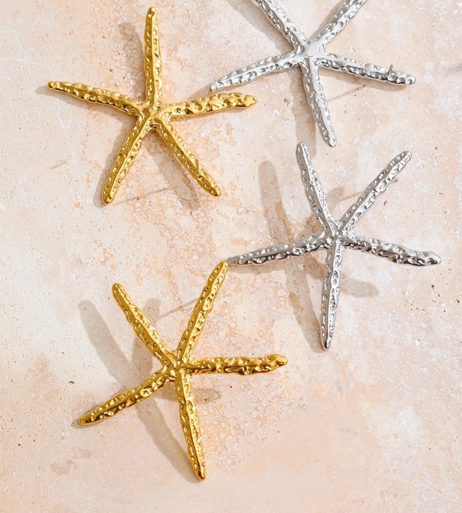 Starfish shape push-back stud earrings - product image