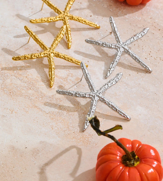 Starfish shape push-back stud earrings - product image
