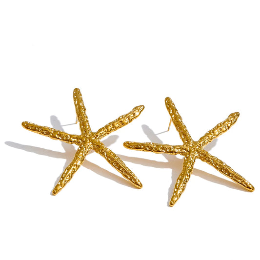 Starfish shape push-back stud earrings - product image