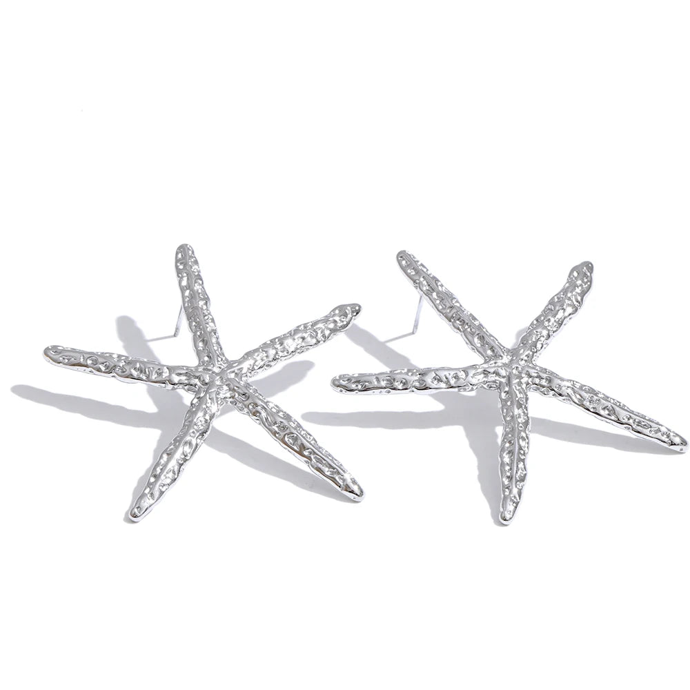 Starfish shape push-back stud earrings - product image