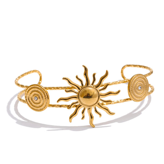 Starfish shell sun open cuff summer bracelet - product image