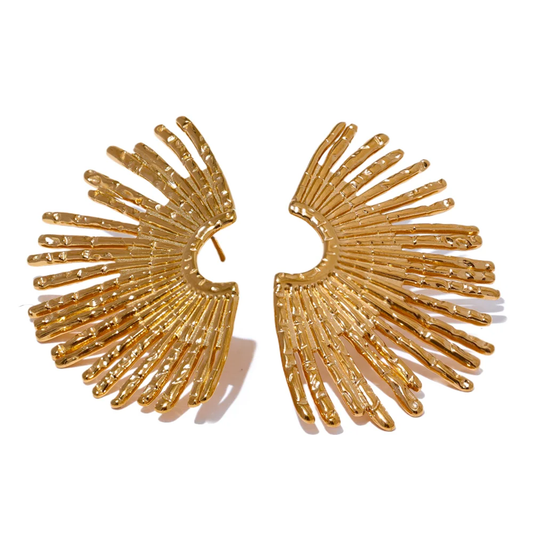 Statement big minimalist stud earrings women - product image