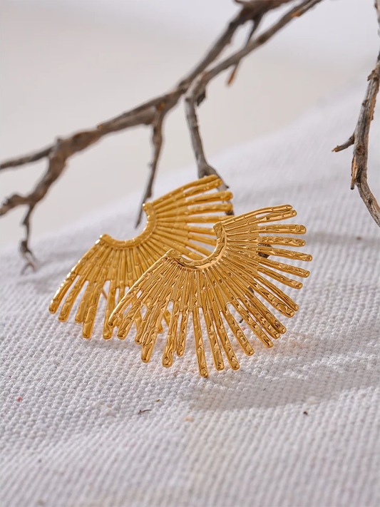 Statement big minimalist stud earrings women - product image