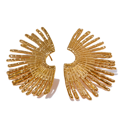 Statement big minimalist stud earrings women - product image