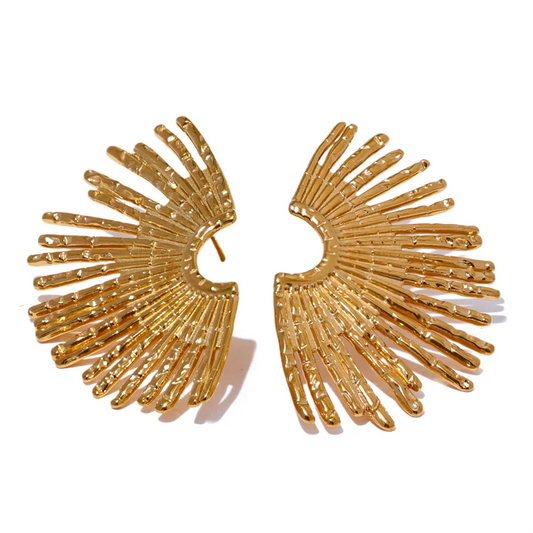 Statement big minimalist stud earrings women - product image