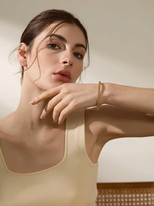 Statement minimalist charm bangle bracelet - product image