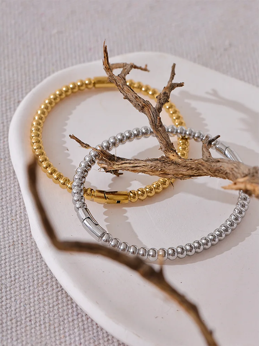 Statement minimalist charm bangle bracelet - product image