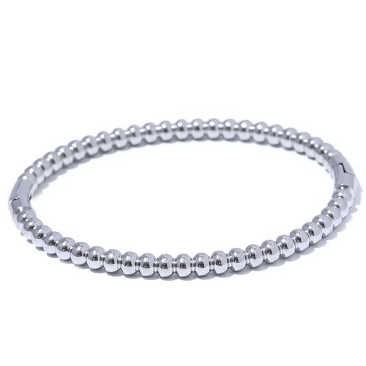 Statement minimalist charm bangle bracelet - product image