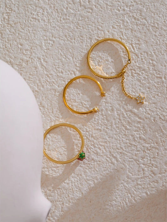 Strawberry modern adjustable open thin ring - product image