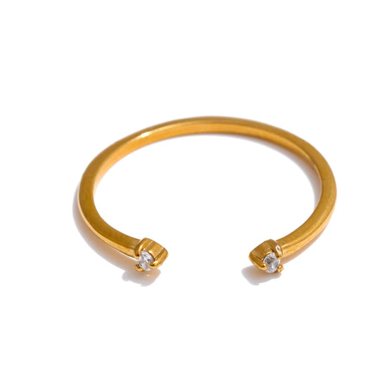Strawberry modern adjustable open thin ring - product image