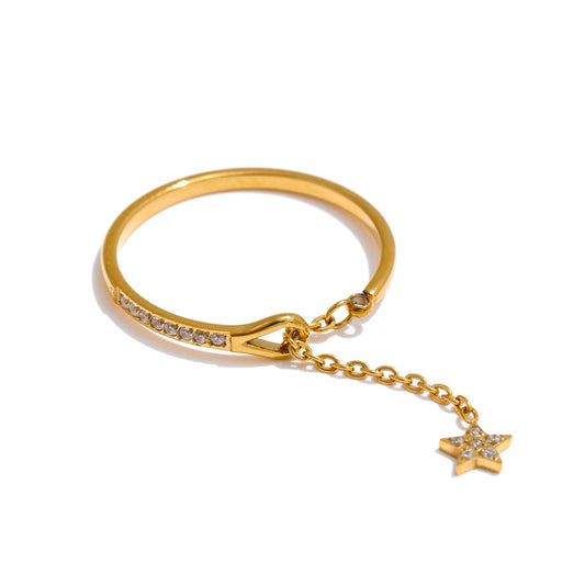 Strawberry modern adjustable open thin ring - product image