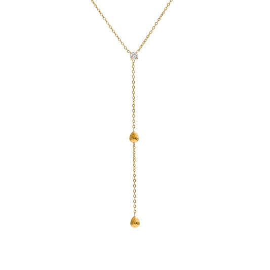 Summer stainless steel heart love y chain necklace - product image
