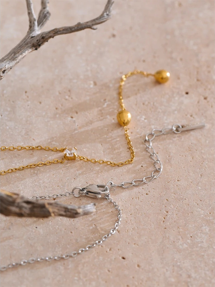 Summer stainless steel heart love y chain necklace - product image