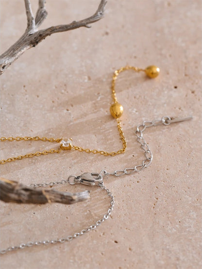 Summer stainless steel heart love y chain necklace - product image