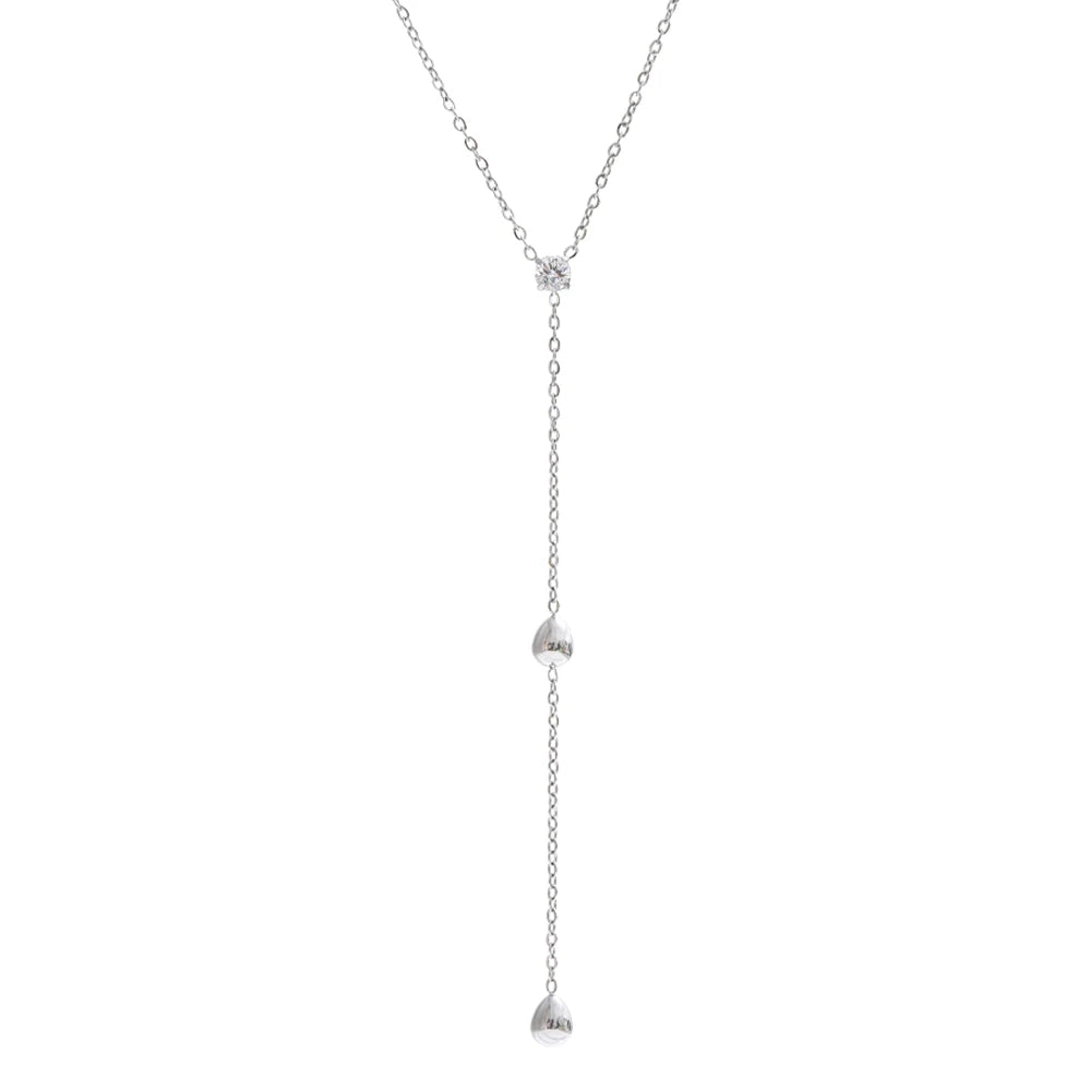 Summer stainless steel heart love y chain necklace - product image