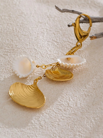 Summer stainless steel metal shell drop keychain - product image