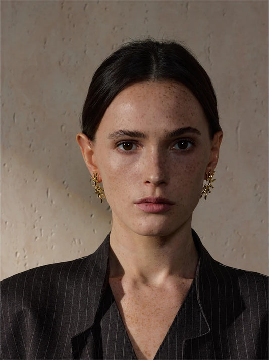 Sun abstract statement stud earrings - product image