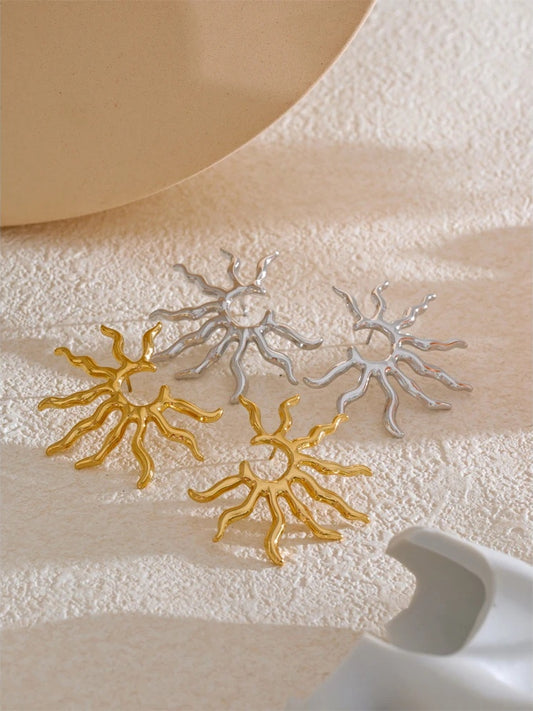Sun abstract statement stud earrings - product image