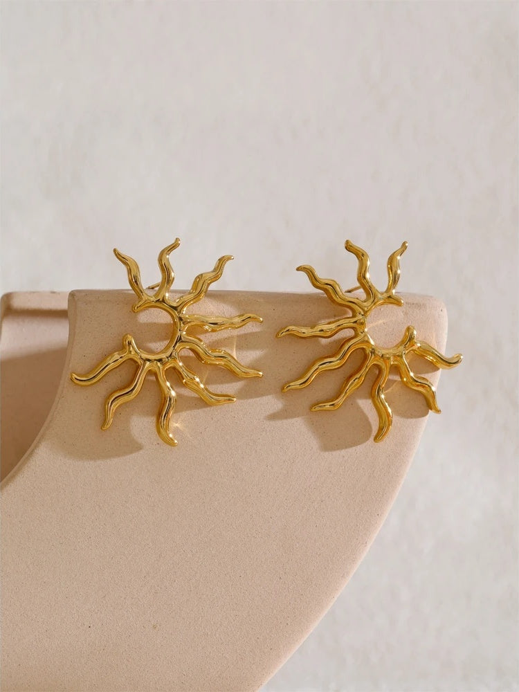 Sun abstract statement stud earrings - product image