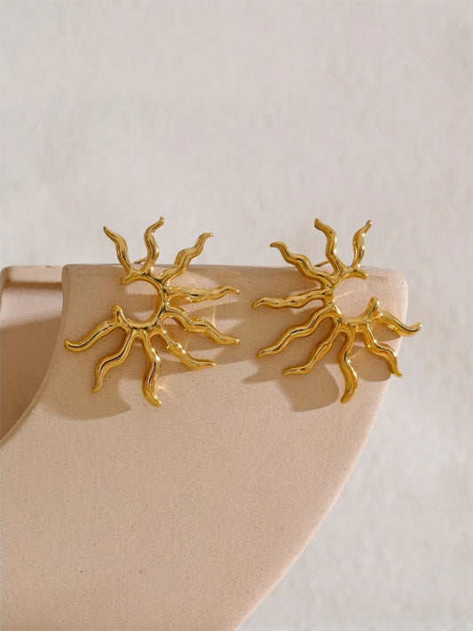 Sun abstract statement stud earrings - product image