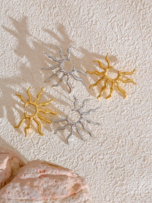 Sun abstract statement stud earrings - product image