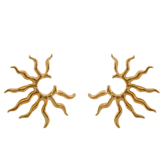 Sun abstract statement stud earrings - product image