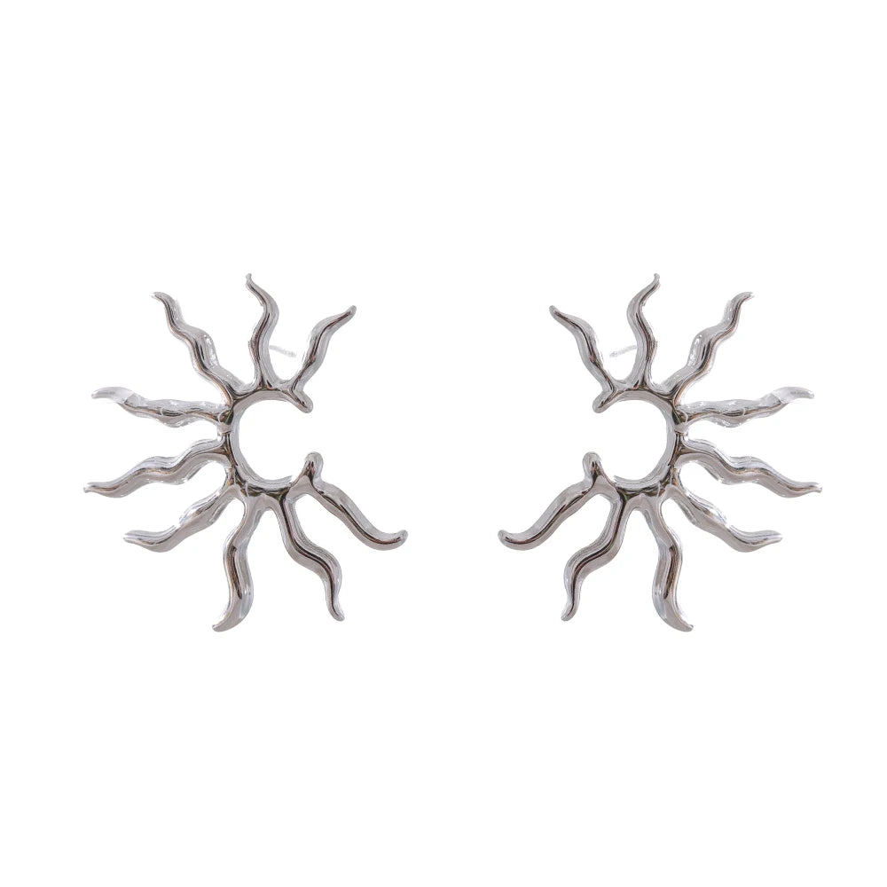 Sun abstract statement stud earrings - product image