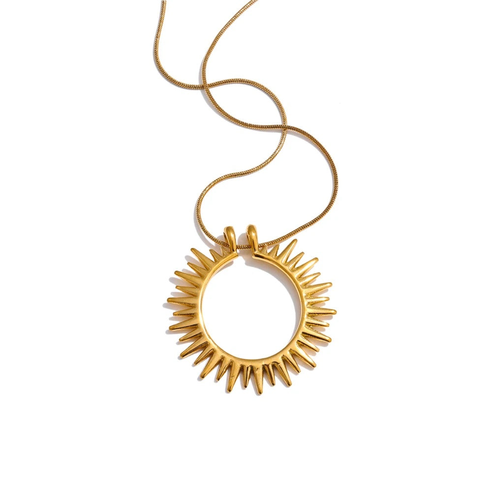Sun charm minimalist pendant necklace - product image