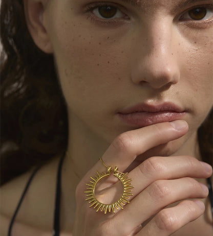 Sun charm minimalist pendant necklace - product image