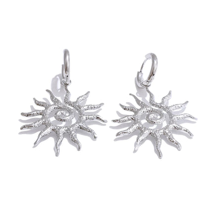 Sun drop necklace hoop earrings jewelry set - product image