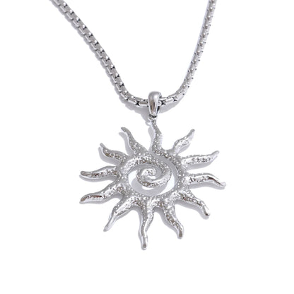 Sun drop necklace hoop earrings jewelry set - product image