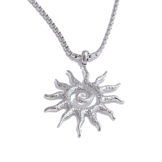Sun drop necklace hoop earrings jewelry set - product image