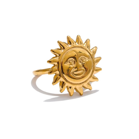 Sun face contemporary pendant waterproof necklace - product image