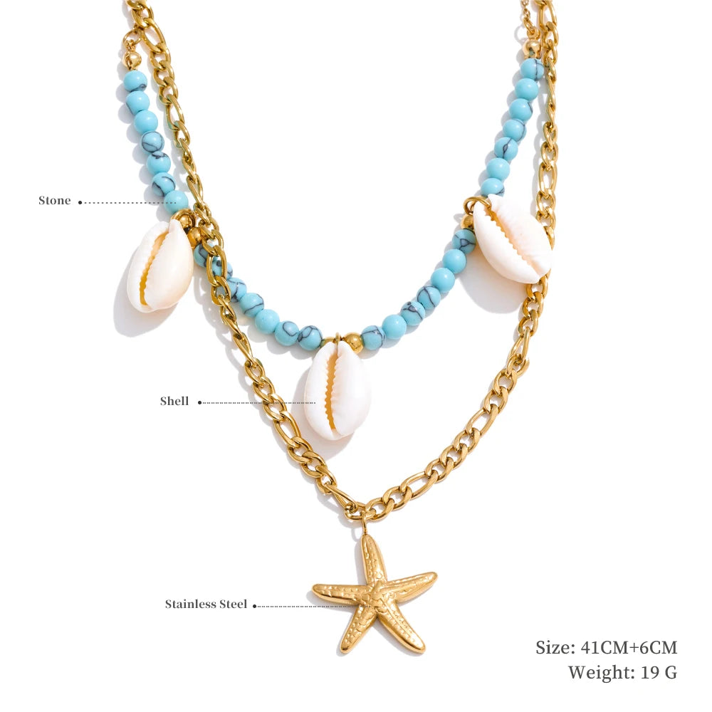 Sun ocean charm handmade pendant necklace - product image