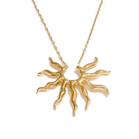 Sun Pendant Minimalist Necklace Metal Trendy Women