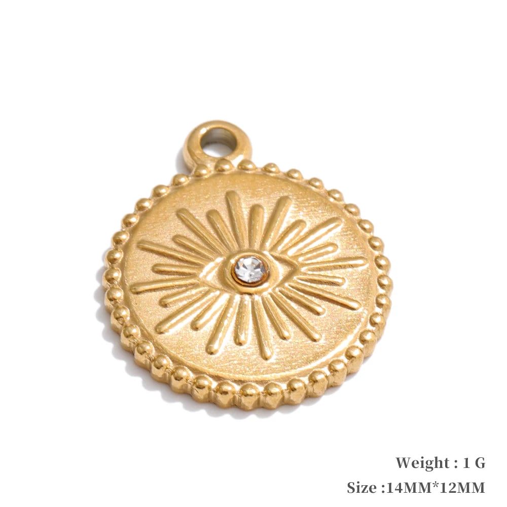 Sun star moon metal charm jewelry accessories - product image