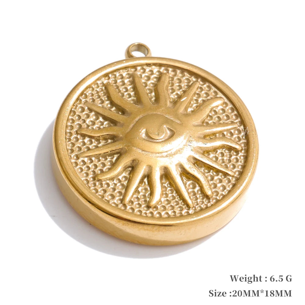 Sun star moon metal charm jewelry accessories - product image