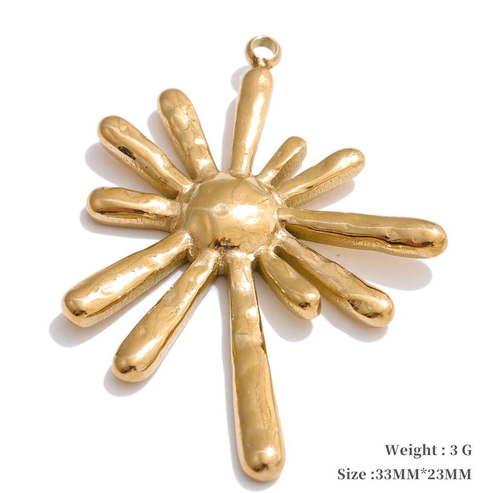 Sun star moon metal charm jewelry accessories - product image
