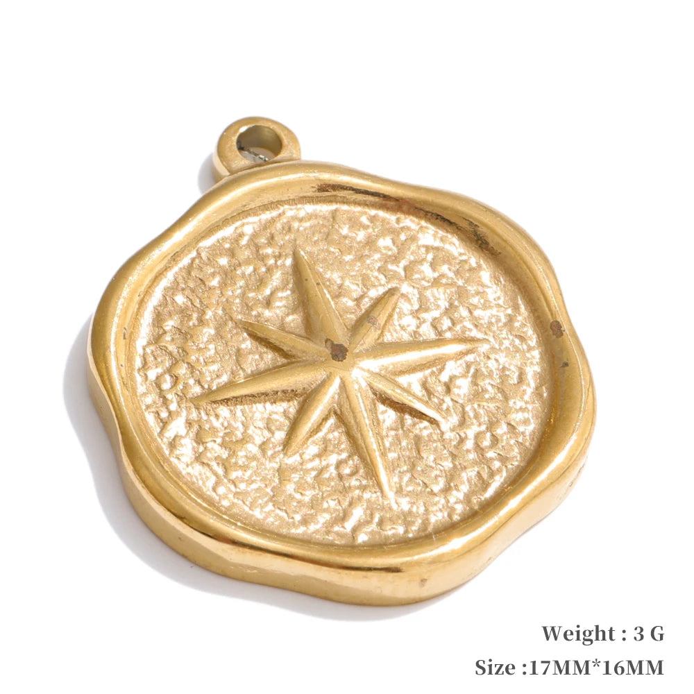 Sun star moon metal charm jewelry accessories - product image