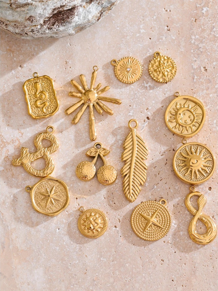 Sun star moon metal charm jewelry accessories - product image