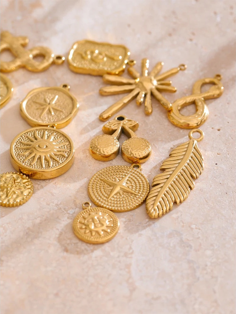 Sun star moon metal charm jewelry accessories - product image