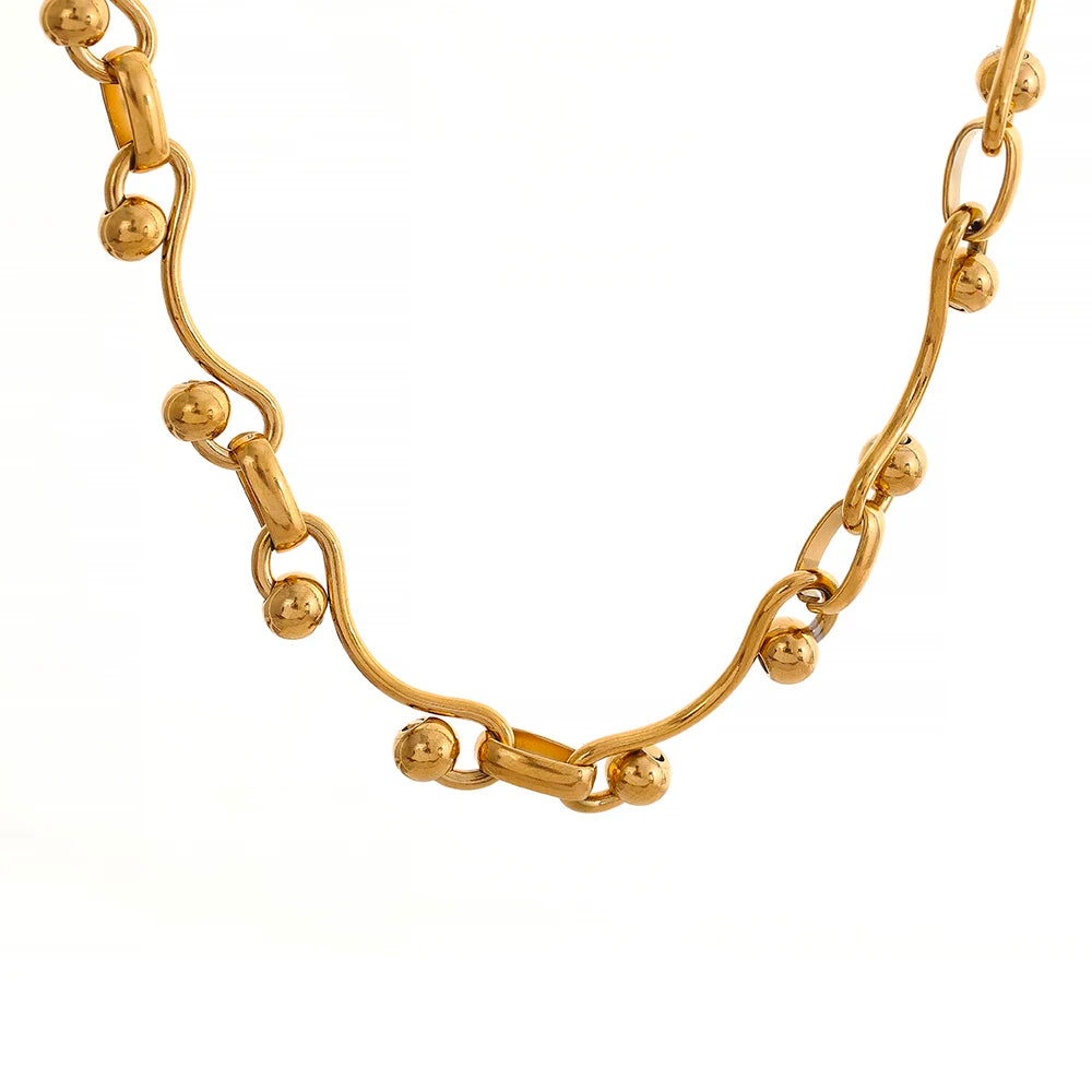 Tarnish free stainless steel chain necklace bracelet - product image