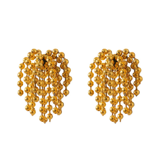 Tassel bead fireworks stud earrings - product image