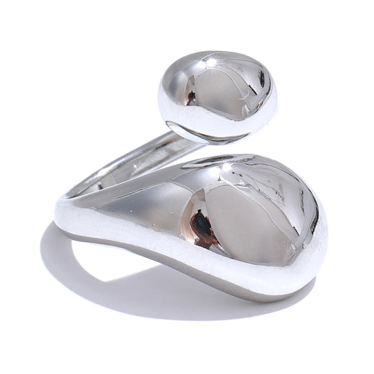 Texture abstract adjustable finger ring - product image