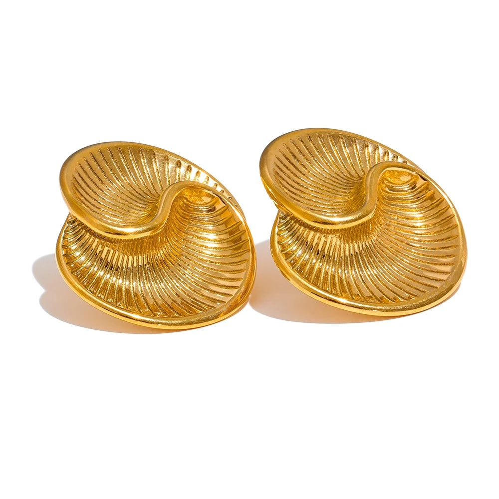 Texture waterproof stud earrings women fashion - product image